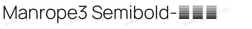 Manrope3 Semibold字体转换